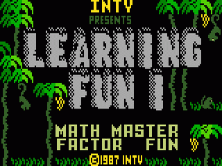 Learning Fun I title screen for Intellivision